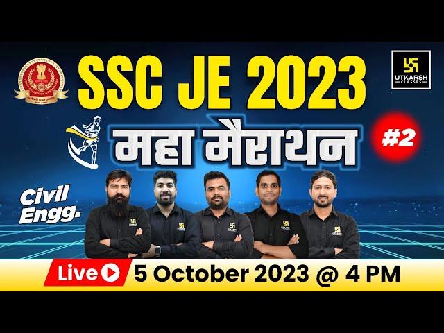 SSC JE 2023 Exam Marathon | SSC JE Civil Engineering Marathon | SSC JE Revision