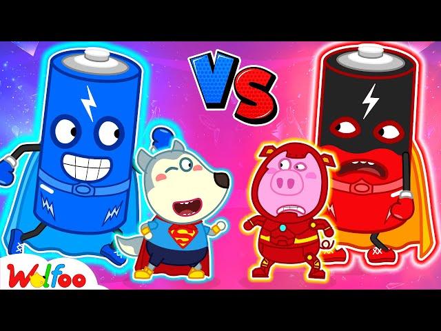 Which Superhero Battery is the Best? - Wolfoo Kids Stories  @WolfooCanadaKidsCartoon