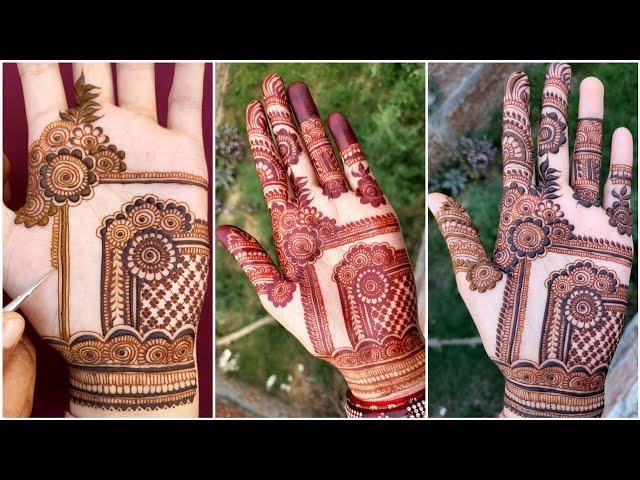 Trending Instagram Flower Mehndi Design Easy|| Palm Mehndi Design For Beginners|| Henna with Manu