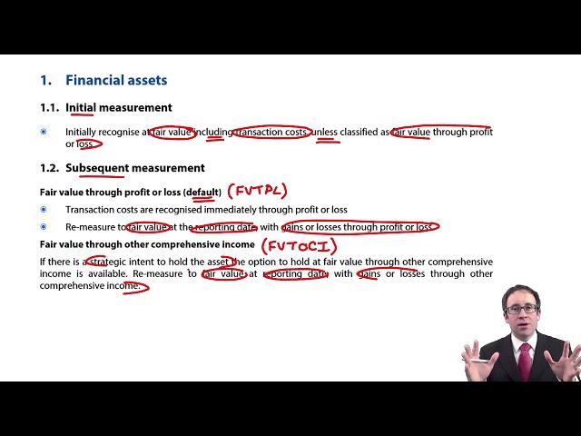 Financial instruments - financial assets - ACCA Financial Reporting (FR)