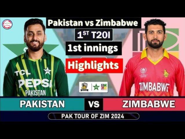 Zimbabwe vs Pakistan  | 1st T20 | Pakistan tour of Zimbabwe 2024 | Highlights | cricket | zim vs pak