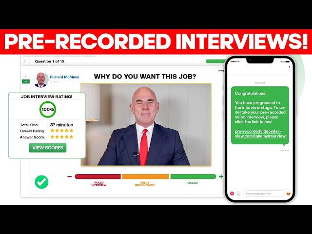 PRE-RECORDED VIDEO INTERVIEWS! (How to PASS an ON-DEMAND VIDEO INTERVIEW!)