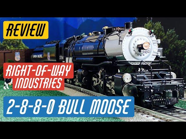 REVIEW: Right-of-Way Industries 2-8-8-0 “Bull Moose” UP #3704: RARE VINTAGE O-Scale Brass Engine