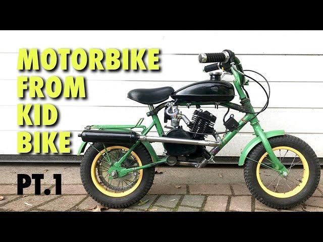 Mini Motorbike from Kid Bike with 80cc Bicycle Engine Kit