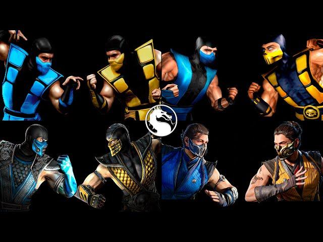 Evolution of Scorpion VS Sub-Zero MK-MK1 | 2K 60FPS