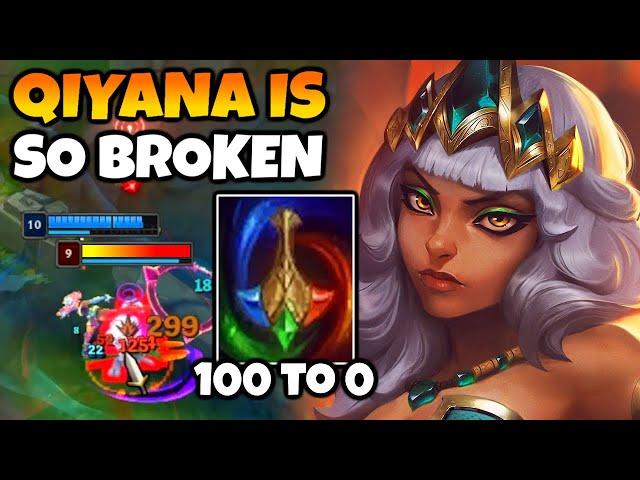 QIYANA is still SO BROKEN with just a TINY LEAD. Completely takes over entire games.