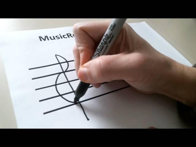 How To Draw A Treble Clef Sign