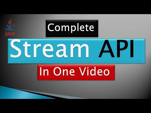 java stream api complete tutorial | learn stream api in one video