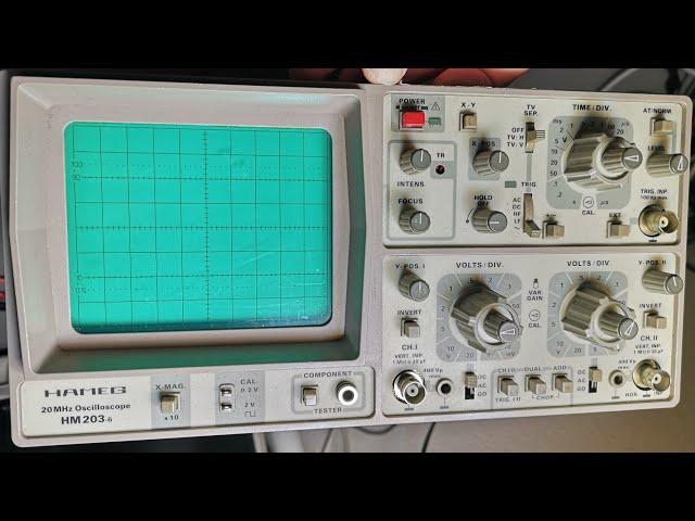 Oscilloscope Hameg HM203-6 20MHz 2ch 1986 Test Teardown