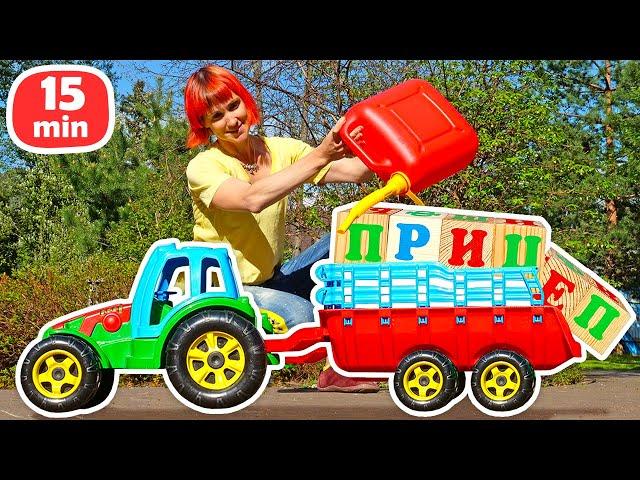 Давай почитаем – Видео для детей про машинки и кубики с буквами! Игры для малышей