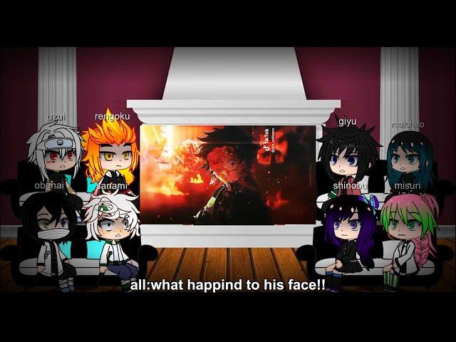 hashira react to Tanjiro || all  part || manga spoiler || #demonslayer #reaction #anime #gachaclub