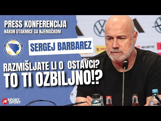 BARBAREZ O OSTAVCI: "TI TO OZBILJNO?!" | PRESS KONFERENCIJA NAKON PORAZA OD NJEMAČKE