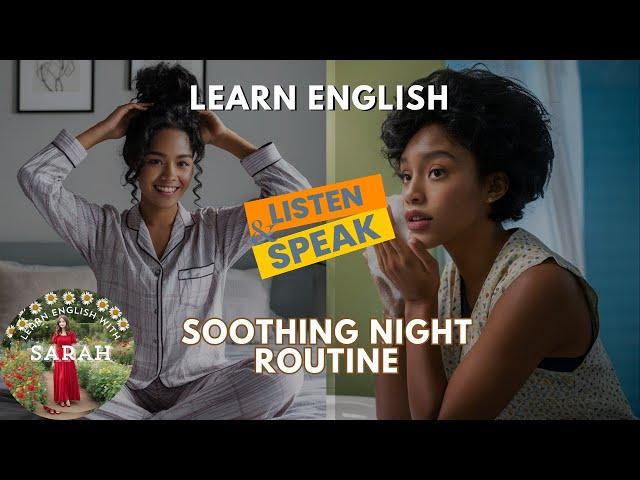 My Night Routine | Learn English with Sarah | Practice English