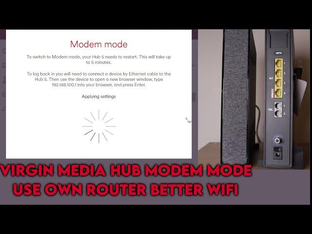 How to put Virgin Media Hub into modem mode to use own router Step by Step Guide