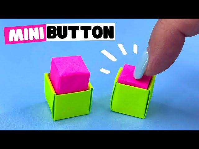 How to make MINI origami BUTTON TOY NO GLUE [origami pop it, origami fidget toy]