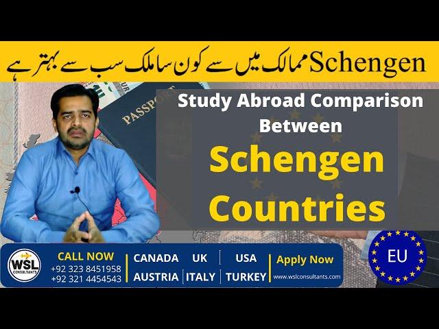 Comparison between Schengen countries | Study Abroad Guide | European Countries Comparison