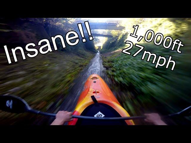 Insane Kayakers Paddle Down Drainage Ditch