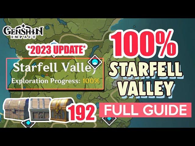 *2023 UPDATE* How to: Starfell Valley 100% Exploration ⭐  ALL CHESTS GUIDE 【 Genshin Impact 】