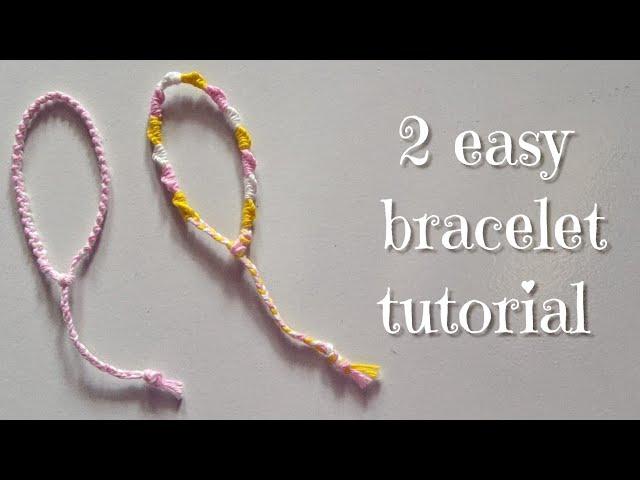 2 easy friendship bracelet tutorial || yarnivora