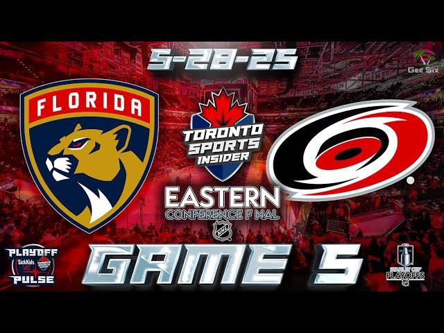 5-28-25 Florida Panthers vs Carolina Hurricanes Game 5 Game Audio | NHL Playoffs Gamecast & Chat