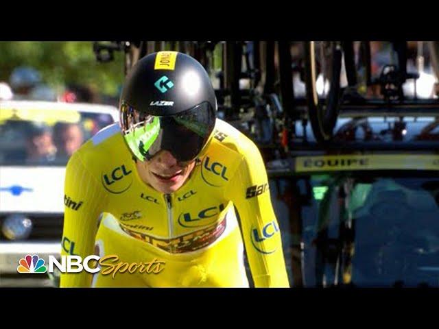 Jonas Vingegaard, Wout van Aert emotional after 1-2 finish in Stage 20 | Cycling on NBC Sports