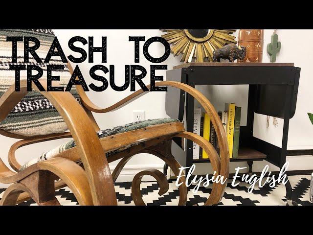 TRASH TO TREASURE | Up-cycled Home Decor | Recycle | DIY | Elysia English | Dump Dive | Thrifting