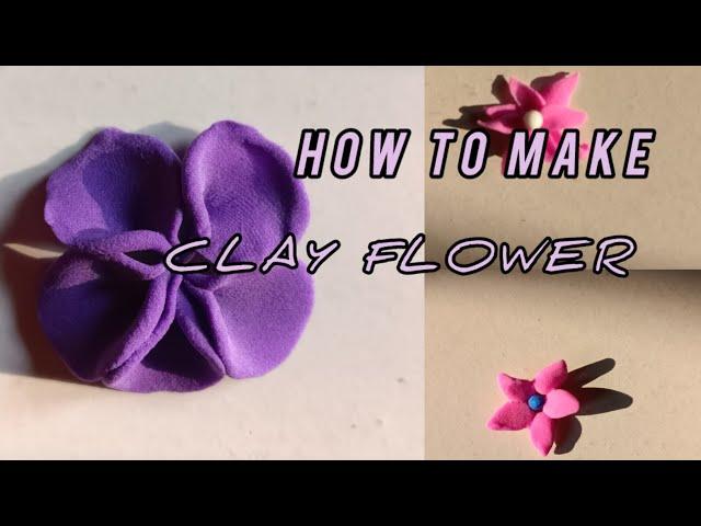 3 different clay flower making||clay flower||how to make clay flower #clay #ytshorts #viralvideo