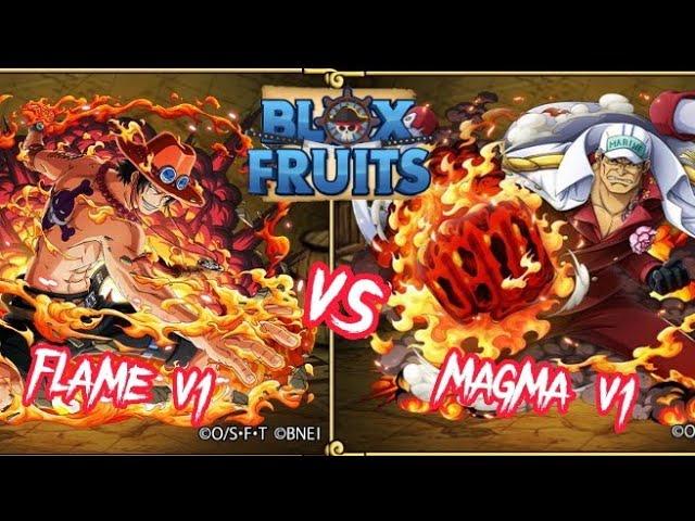 FLAME V1 VS MAGMA V1 - blox fruit