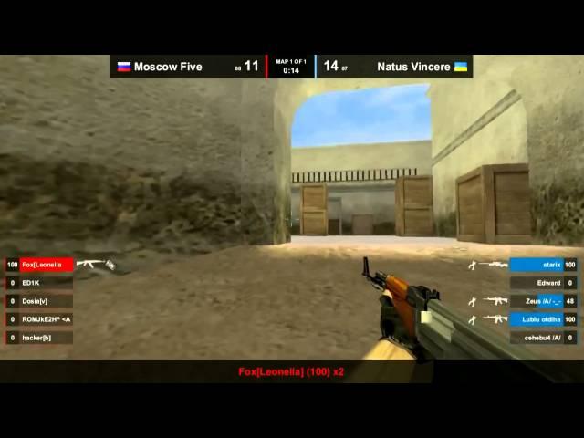 CS 1.6: DreamHack Fox vs Na Vi de_tuscan AK47 ace 1vs5 SL4M Lol