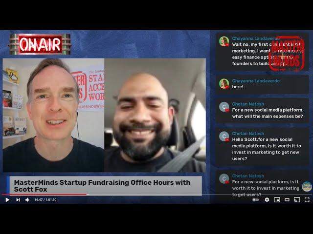 MasterMinds Tech Startup Fundraising Office Hours with Startup Council CEO Scott Fox