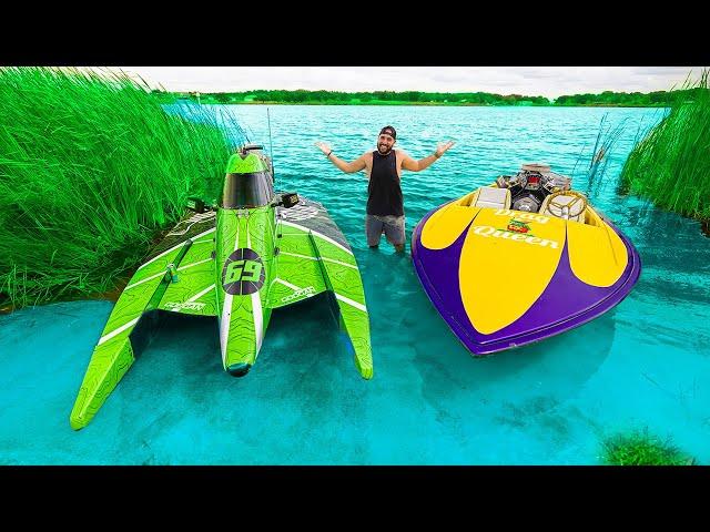 F-1Race Boat VS. Drag Race Boat!! (BLOWN ENGINE!!!!!) *THIS IS BAD*