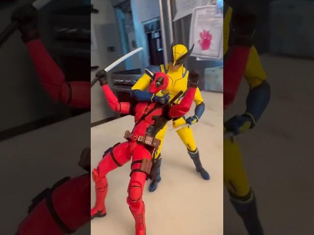 Deadpool and Action Figures #actionfigures #marvel #short #deadpool #toys #spiderman