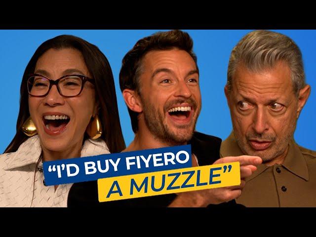 Jonathan Bailey, Michelle Yeoh & Jeff Goldblum Hilarious Wicked Interview 