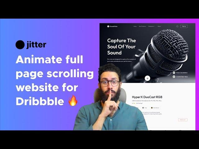 Full Page Website Scroll Animation for Dribbble