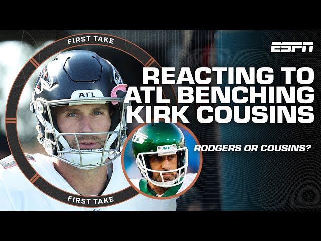 Falcons BENCHING Kirk Cousins for Michael Penix Jr. has Mad Dog & Jeff Saturday SHOCKED | First Take