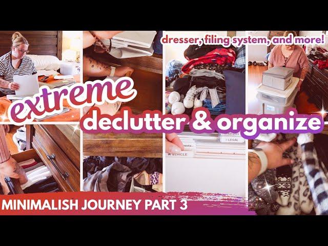 NEW MINIMALISH JOURNEY PART 3 | Declutter & Organize |  Dresser, filing system, and more