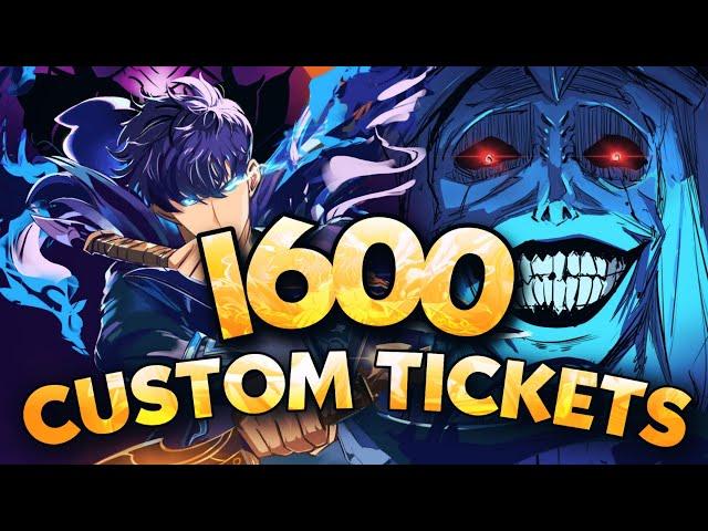 ~1600 Custom Tickets Pulls Mega Compilation | Solo Leveling: Arise