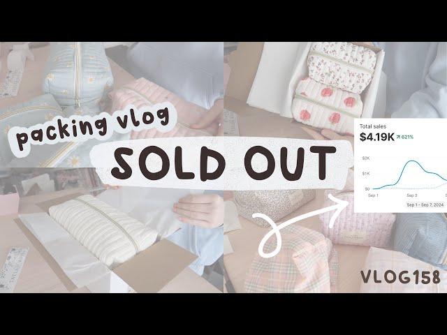 Packing Makeup Bags, Scrunchies & Bows for Shopify Orders – Sell-Out Launch Success! Studio VLOG158