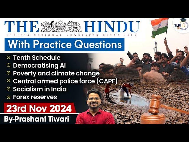 The Hindu Newspaper Analysis | 23 Nov 2024 | Current Affairs Today | Daily Current Affairs | StudyIQ