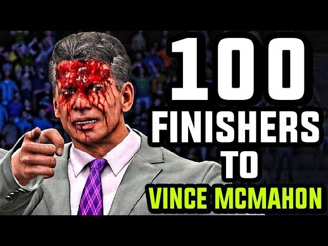 WWE 2K17 - 100 Finishers To Vince McMahon!