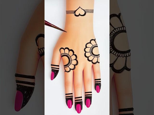 Easy & simple mehndi design #mehndi #mehandi #shorts #mehndishorts #henna #hennadesign #fingerhenna