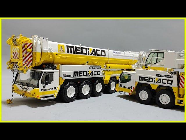 LIEBHERR LTM 1750-9.1 & LTM 11200-9.1 MEDIACO crane model 51-2066, 732/05 NZG모형 WSI모형 크레인모형 중장비모형