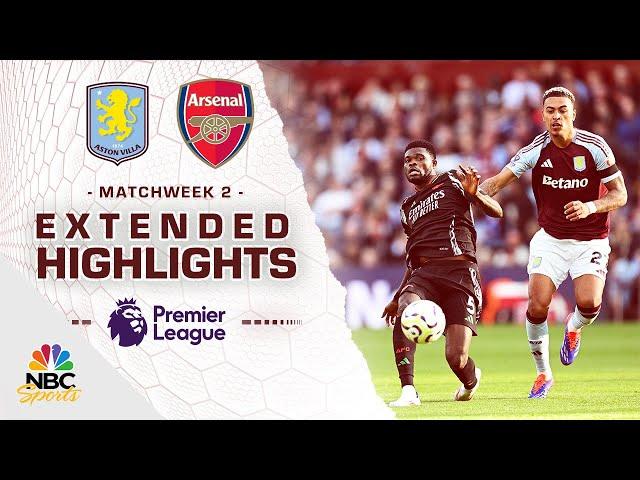 Aston Villa v. Arsenal | PREMIER LEAGUE HIGHLIGHTS | 8/24/2024 | NBC Sports