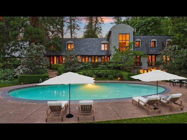 SOLD European style luxury home with pool - 1616 S Greenwood Rd, Portland OR -Hall Group Properties