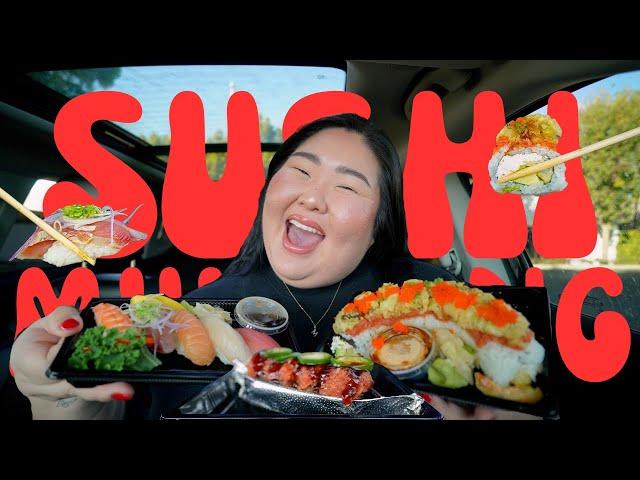 NEW FAV SUSHI MUKBANG 먹방 EATING SHOW! + HB Roll & Crispy Rice w/ Spicy Tuna | MONDAY MUNCHIES