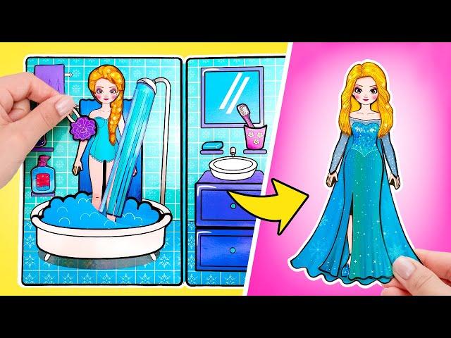 Vom Traum zur Wirklichkeit! Papierpuppe Elsa - Traumhaftes Makeover für den Ball! 