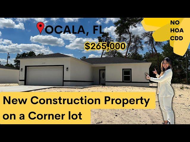 Tour of Affordable new Construction Property on a Corner Lot . Ocala, FL