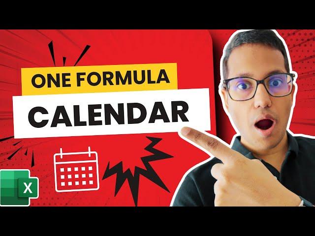  This ONE Excel Formula Makes a Full Month's Calendar (No VBA!)