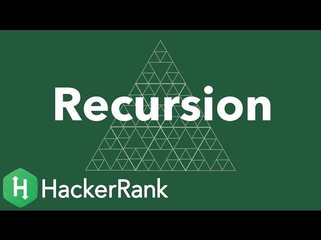 Algorithms: Recursion