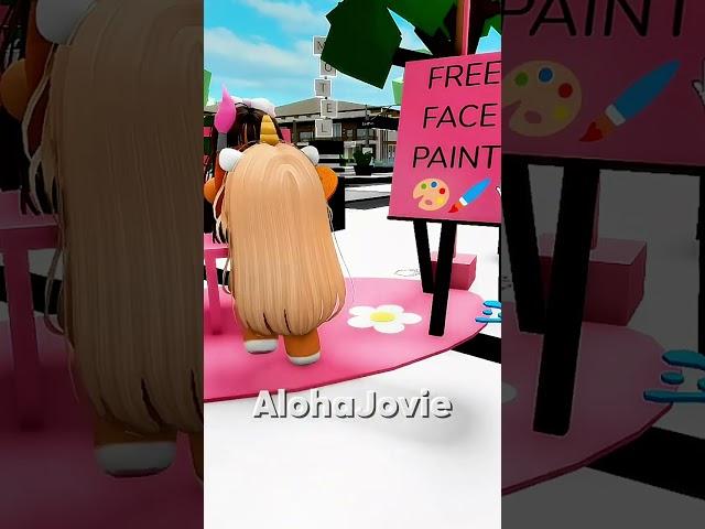 She wanted her face painted… then this happened  || Roblox Edit #roblox #shorts